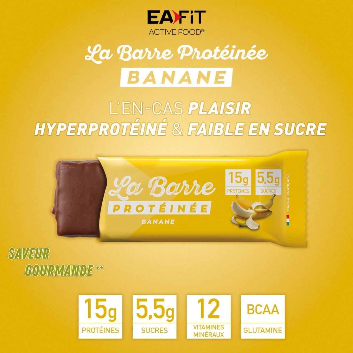 EAFIT la Barre Protéinée banane -  l'en cas plaisir