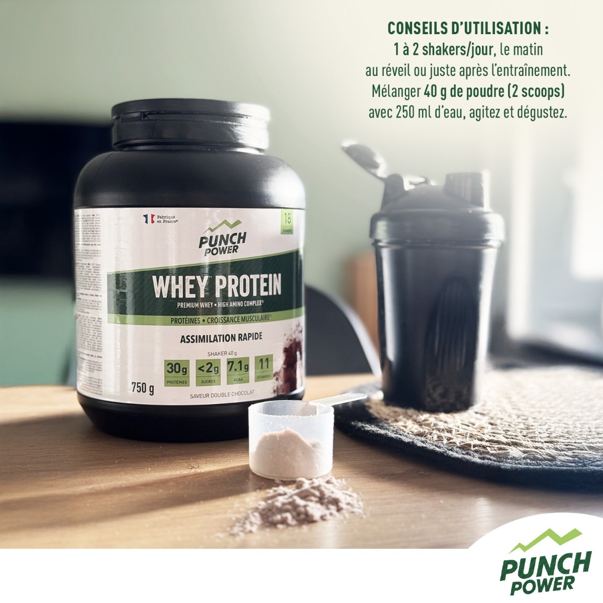 Whey Double Chocolat 750gr