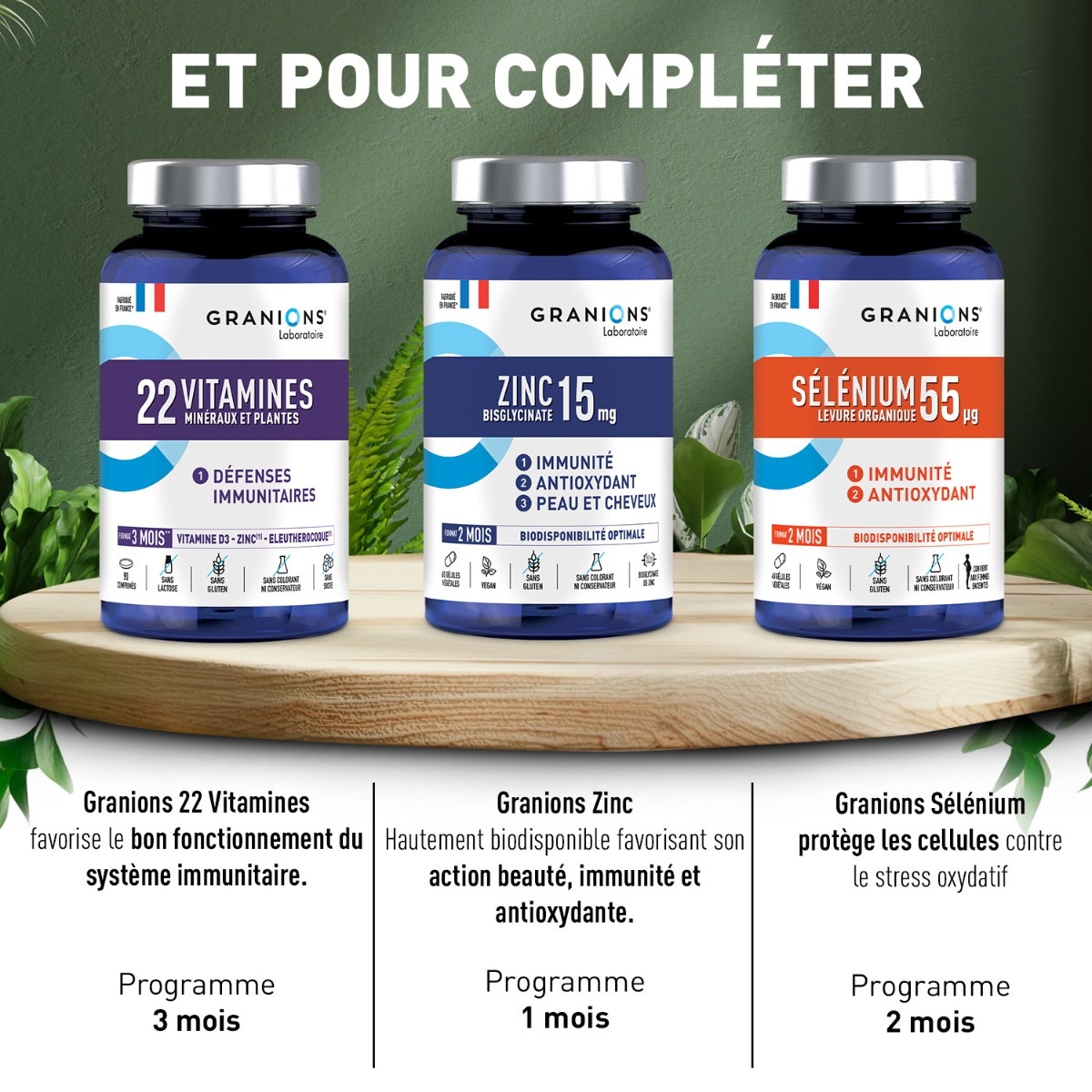 22 vitamines et minéraux-Vitamine A, B, C, E, D3 - Oligoélément, Zinc, Sélénium