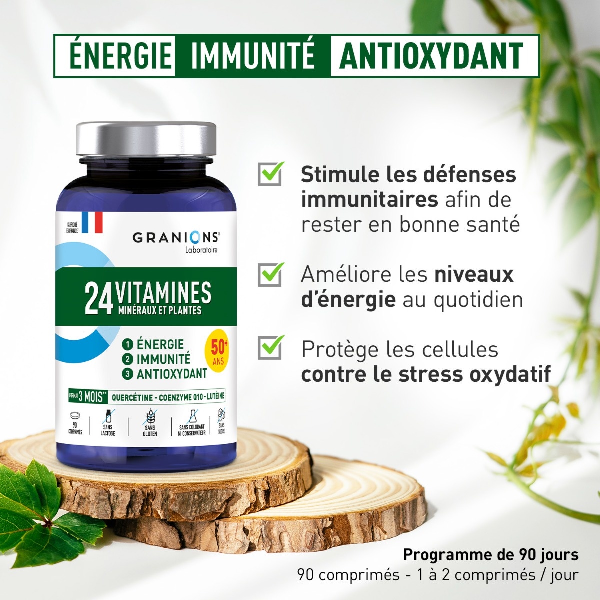 Granions 24 Vitamine, Minerali e Piante 90 compresse
