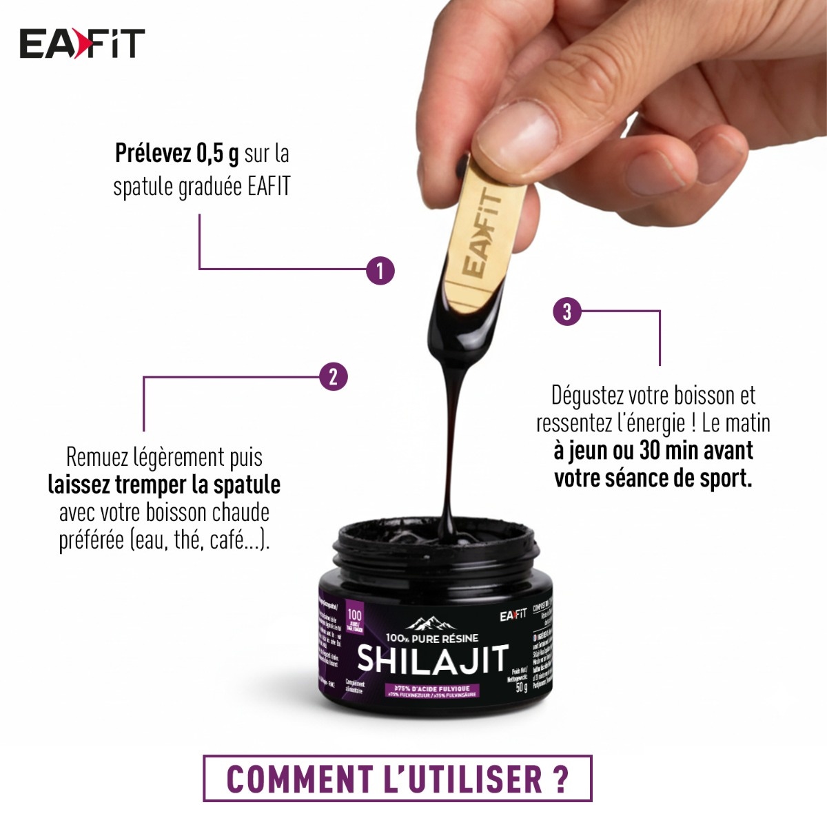 Shilajit résine - conseils d'utilisation