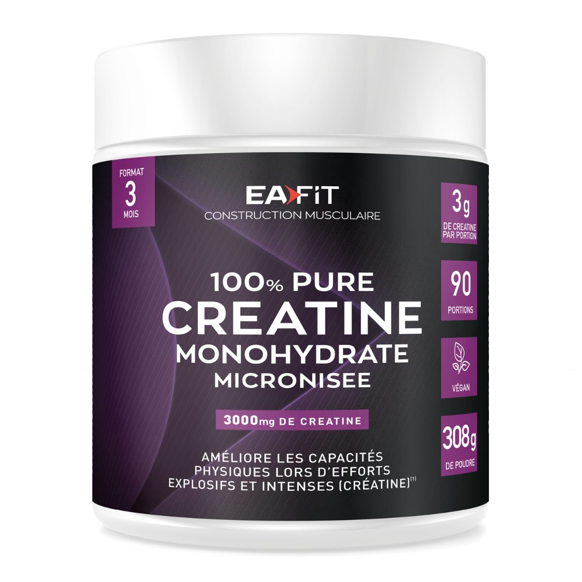 pure créatine -face