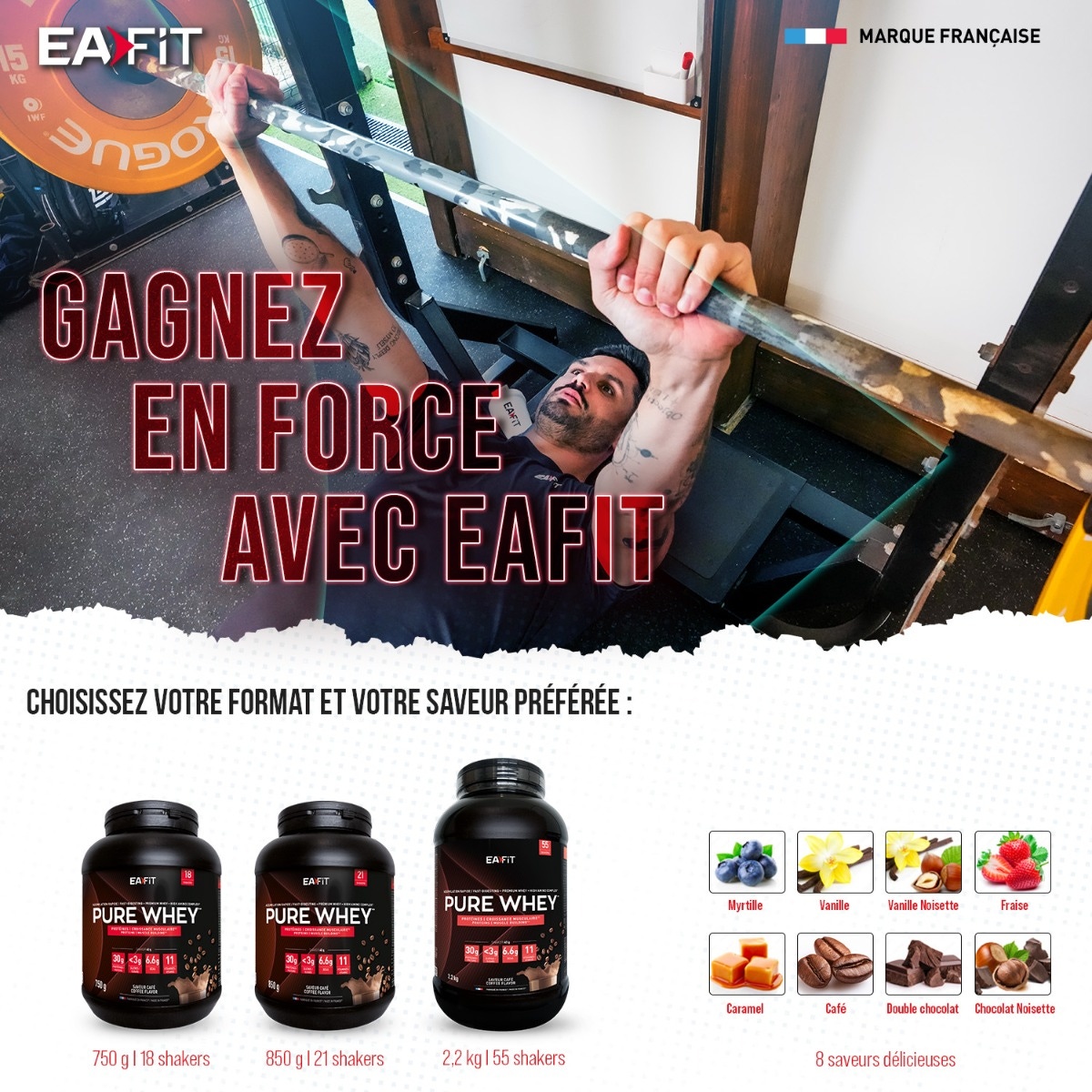 Pure Whey 750g - Saveur Café - EAFIT