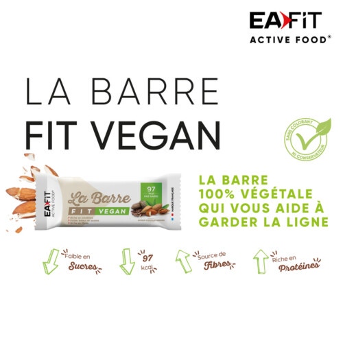 EAFIT La Barre Fit Vegan : barre hyperprotéinée 100 % Vegan 100 % Gourmande
