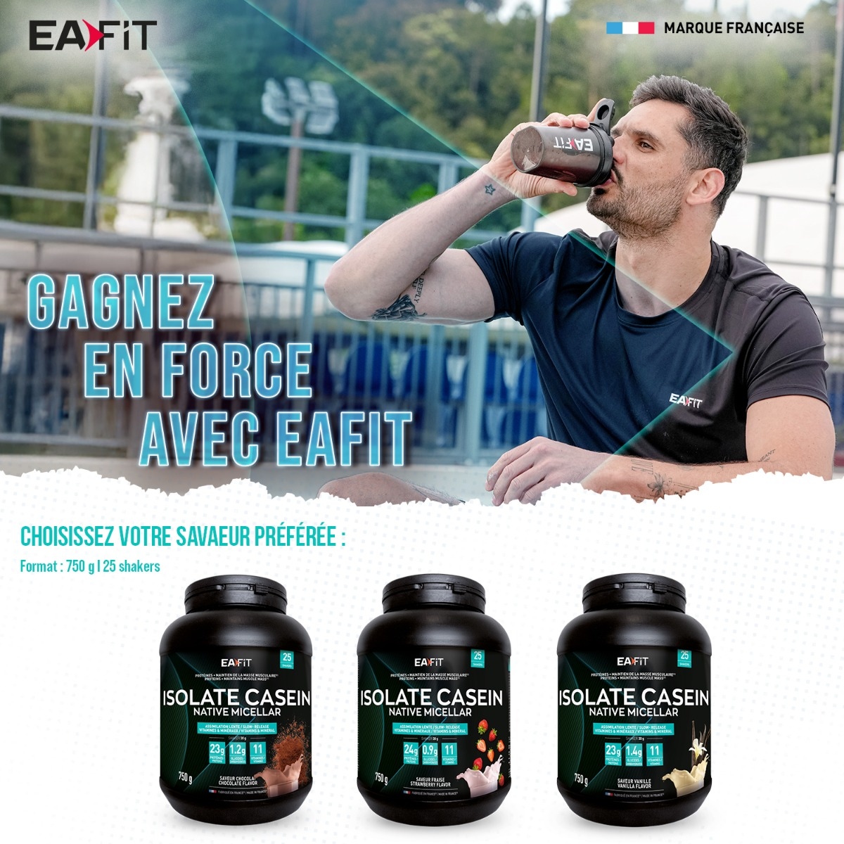 EA FIT - Isolate Casein 3 Saveurs