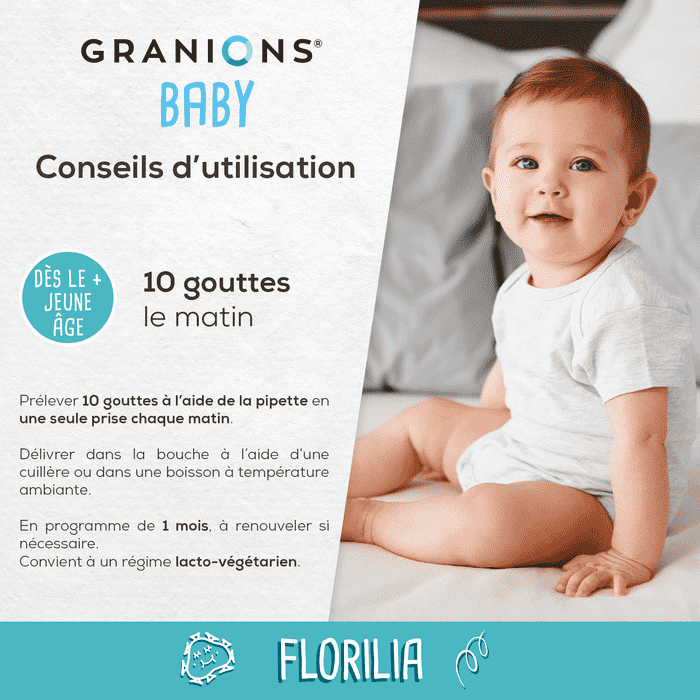 Granions Baby Florilia -  conseils d'utilisation