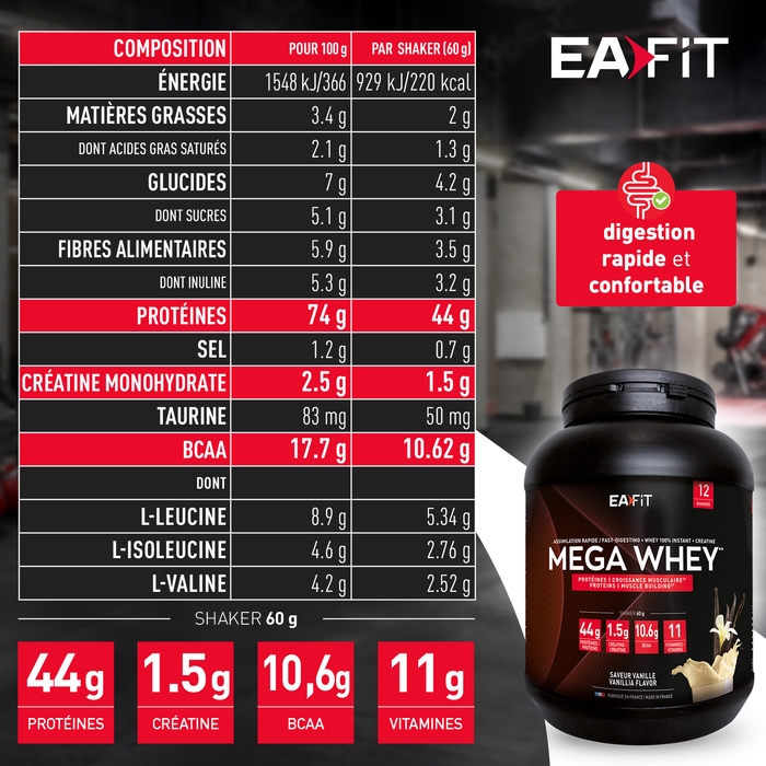 EAFIT Mega Whey Vanille 750g