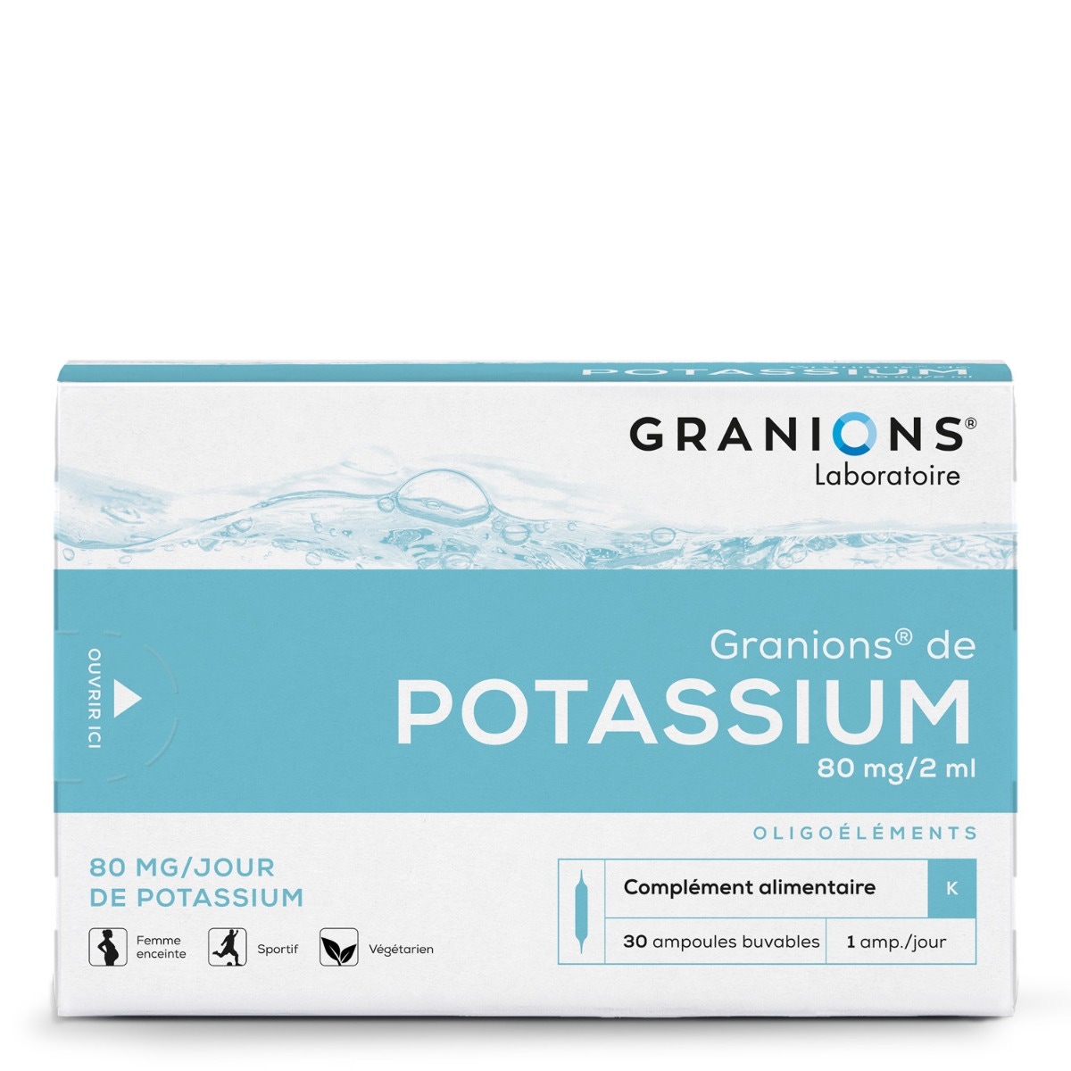 Granions de Potassium
80mg/jour de potassium
