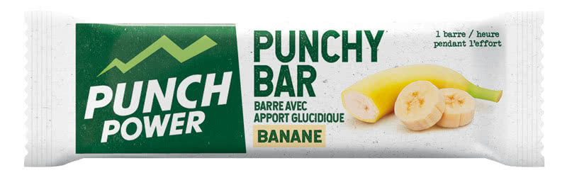 Barre énergétique Punch Power - Punchybar saveur Banane- Texture moelleuse, ne colle pas aux doigts.