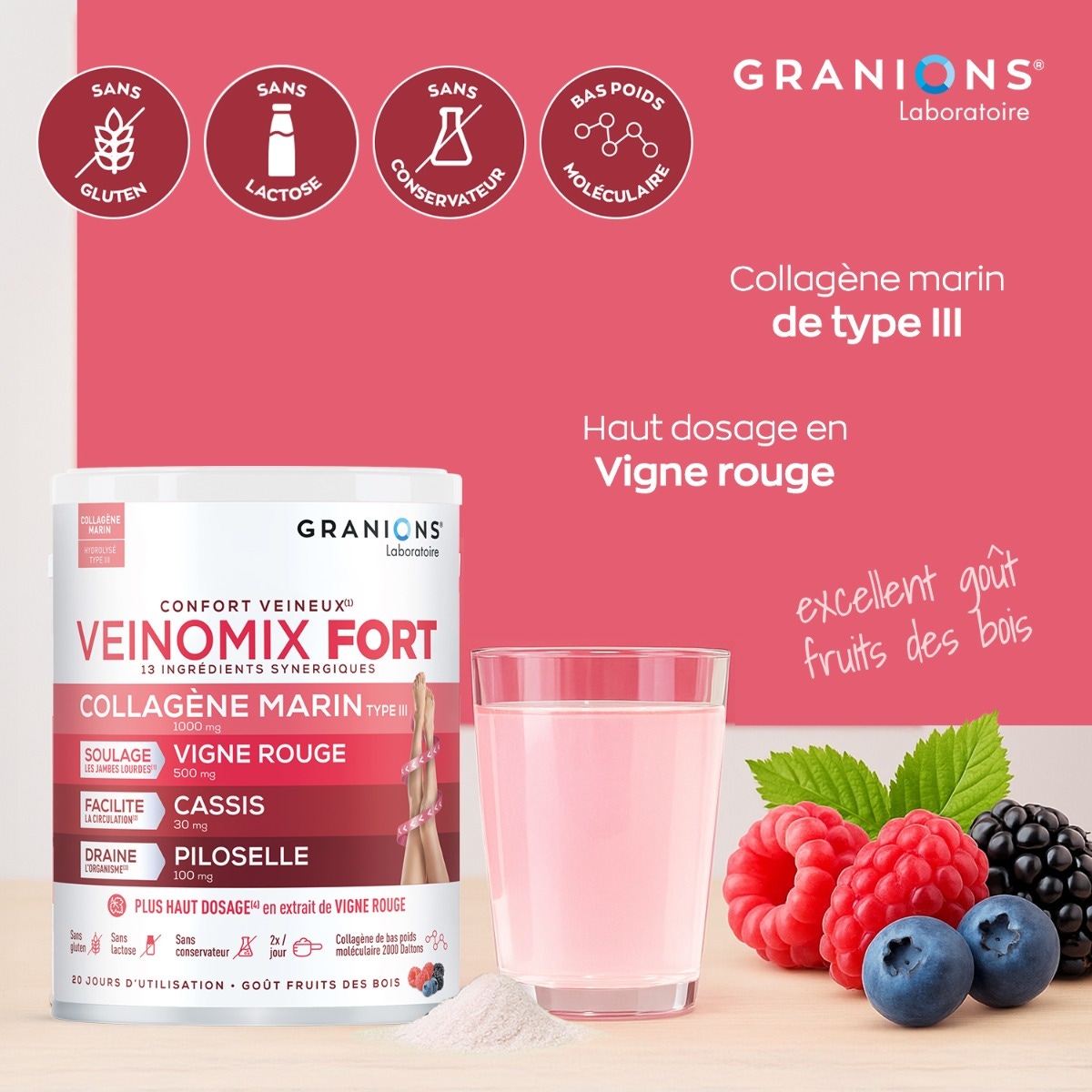Veinomix fort collagène marin